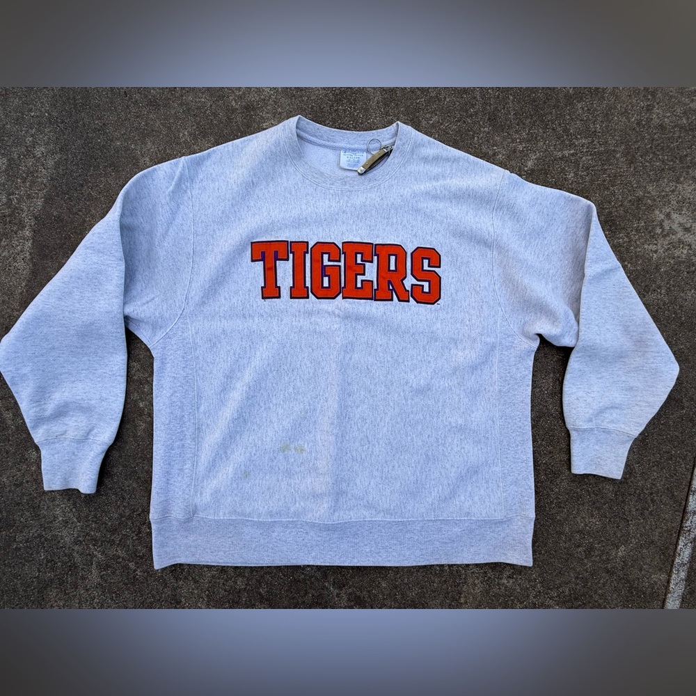 Vintage Y2K Champion Reverse Weave Clemson Tigers  Crewneck Sweatshirt Sz XL